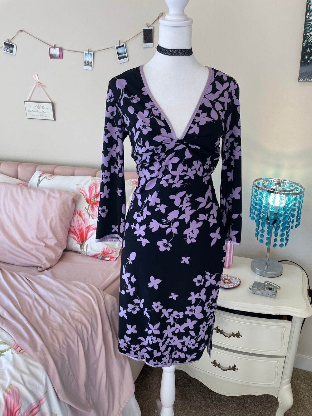 black and purple my michelle y2k midi dress